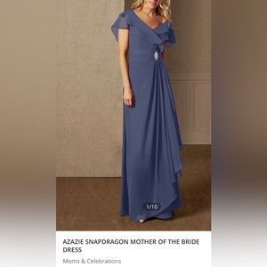 Azazie Snapdragon mother of the bride full-length dress. Size 10.